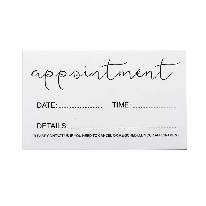 RXBC2011 Appointment Reminder Cards (Pack of 100) for Beauty Makeup Hair Nail Salon Barber Shop Restaurants Therapist Pack of 100 - Image 2